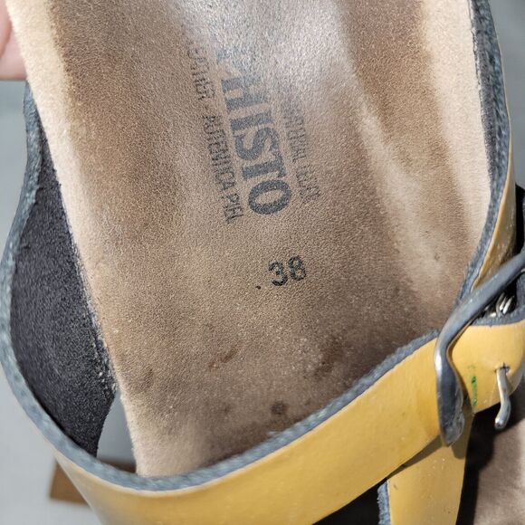 Mephisto Sandals Agacia Red Womens Size 7.5US 38 EU Leather Thong Slip On Shoe - Picture 13 of 16